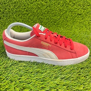 Puma Suede Classic Mens Size 8 Red White Athletic Casual Lifestyle Shoes Sneaker - Picture 1 of 10