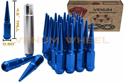 24 Blue Spike Lug Nut Kit Fits 1999-2017 Silverado 1500 Ford F-150 GMC Cadillac - Image 1 of 4