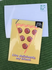 Just Wink Fun Card Pizza Lover Write In Your Massage Live Deliciously - Picture 1 of 10