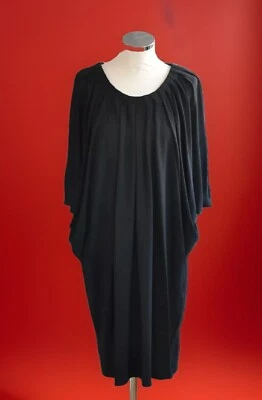 Minx Gr 40   Viskose Slinky Jersey  Kleid  Fledermausärmel   Schwarz NEU - Bild 1 von 4