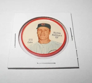 1962 Salada Baseball Pin Coin #171 Richie Ashburn Chicago Cubs Near Mint - Picture 1 of 2