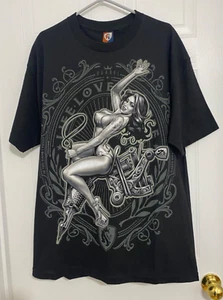 OGABEL Sexy WOMEN POSING BLACK MEN'S T-SHIRT SIZE XL - Bild 1 von 3