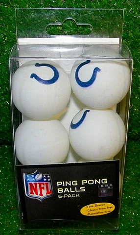 NFL Indianapolis Colts Ping Pong Balls 6 Pack Beer Pong Cover