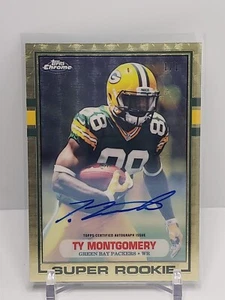2015 Topps Chrome Ty Montgomery Rookie Superfractor Auto 1/1 - Green Bay Packers - Picture 1 of 2