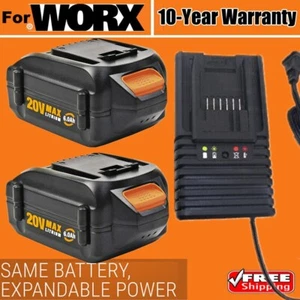 6.0Ah For WORX WA3520 20V MAX Extend Lithium Ion Battery / Charger WA3525 WA3575 - Picture 1 of 23