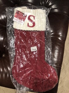 NEW Red Christmas Stocking St Nicholas Square Letter S 21” - Picture 1 of 1