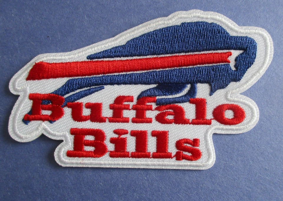 Buffalo Bills NFL Football New Round Iron-On Patch 3½" - Image 1 of 1