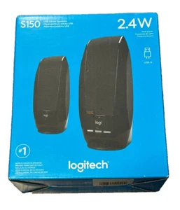 Logitech S-150 USB Stereo Speakers 2.4W Computer Speaker System-Black - Picture 1 of 3