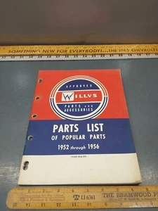 Nice Original 1952-1956 Willys Jeep Parts List Catalog. - Picture 1 of 5