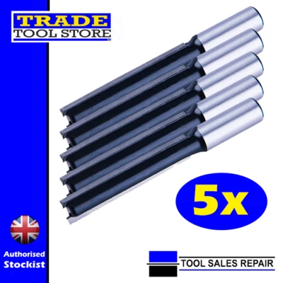 Worktop Router Cutter Bit 1/2" Twin Flute 12.7 x 63mm x 5no.  Top Quality - Image 1 of 4