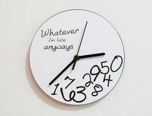 Whatever, I'm Late Anyways blanco o cualquier otra opción de color - reloj de pared - Imagen 1 de 5