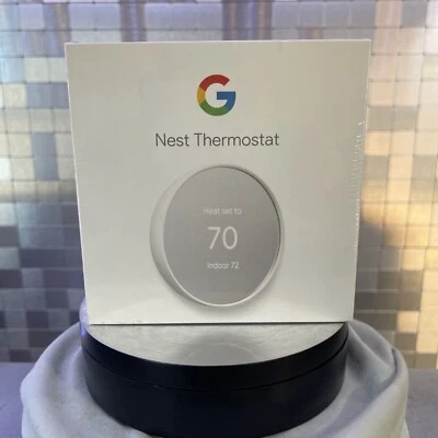 Google Nest Smart Thermostat White - GA01334-US Latest Model FACTORY SEALED - Image 1 of 4
