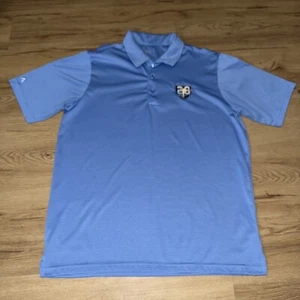 Tampa Bay Rays Size Large Blue Antigua MLB Embroidered Logo Striped Polo Shirt - Picture 1 of 8
