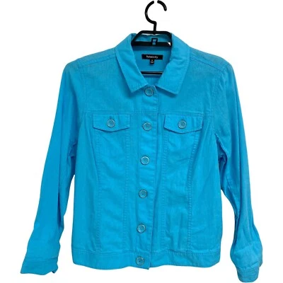 Relativity Women's Plus Size Collared Light Blue Jacket Size 1X  - Image 1 of 4