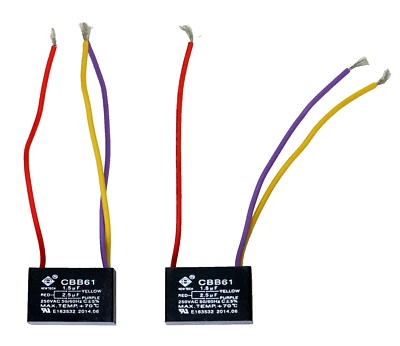 NEW TECH NewTech CEILING FAN CAPACITOR CBB61 1.5uf+2.5uf QTY 2