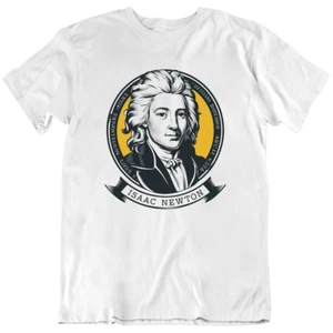 Isaac Newton Apple Gravity Science Physics T-Shirt Tee Gift New - Picture 1 of 7
