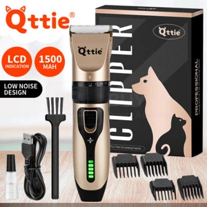 Electric Dog Cat Grooming Kit Scissors Clippers Pet Hair Shaver Cordless Trimmer - Picture 1 of 13
