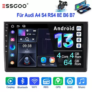 Autoradio Carplay Android GPS 4+64G Für Audi A4 S4 RS4 8E 8F B6 B7 Seat Exeo KAM - Bild 1 von 18