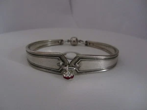Brazalete Cuchara Plateada Antiguo Cierre Magnético 6846 Talla 6 - 7 - Imagen 1 de 1