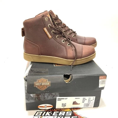 NUEVAS Botas Deportivas Harley Para Hombres Talla 7.5 Breman Marrón Motociclista D96261-7.5 Foto 1 de 4