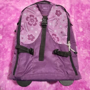 REI Rolling Carry On lila Blumen Gepäck Koffer Reisetasche 19 Zoll - Bild 1 von 17
