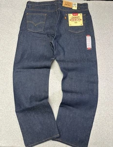 Vintage Levis 505 Jeans Size 42 X 30 Dark Blue Straight Orange Tab USA Deadstock - Picture 1 of 9
