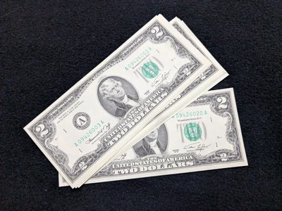 18 Consecutive 1976 $2 BOSTON  Federal Reserve Notes CH TO GEM CU  #16 - Image 1 of 4