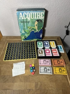 Aquire 1968 Edition 3M Bookshelf Games Vintage Finance Board Game Complete  - Picture 1 of 5