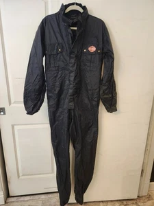 Harley Davidson Waterproof Rain Suit Mens Adult Medium Black One Piece Overalls - Bild 1 von 10