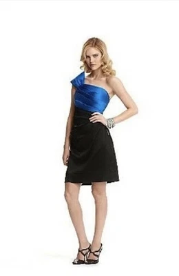 Vestido de cóctel para mujer Phoebe Couture negro/azul talla 8 Foto 1 de 4