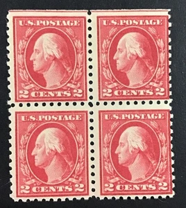 US 1914 VF -XF MNH & Hinged Sc#425 Blk of 4,          (A) - Picture 1 of 2