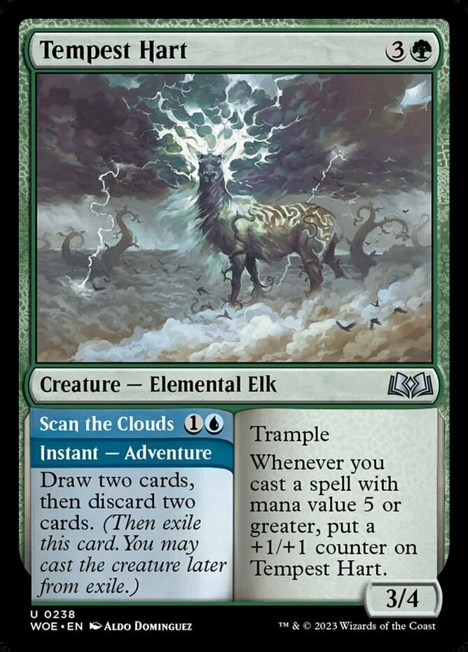 x1 Tempest Hart // Scan the Clouds - Wilds of Eldraine - NM - MTG - Image 1 of 1
