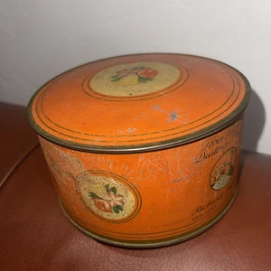 Vintage Three Flowers Powder Metal Tin Richard Hudnut Filled W/ Old “treasures” - Picture 1 of 11