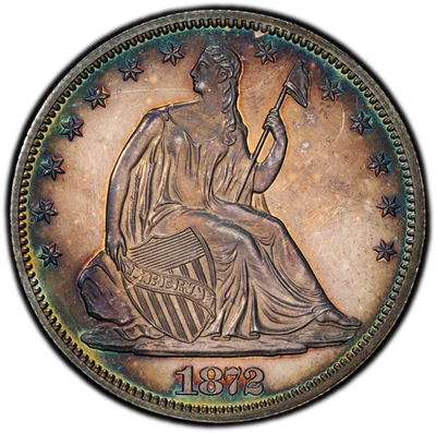 1872 50C Liberty Seated Half Dollar PCGS PR64 - Image 1 of 3