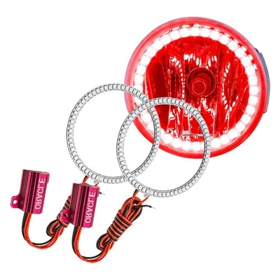 LED Fog Lights Halo Ring Lights Red For 2008 Ford Explorer Sport Trac - Imagem 1 de 4