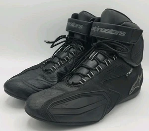 Alpinestars Faster 2 Motorcycle Boots Black Waterproof Men's UK Size 9 - Picture 1 of 11