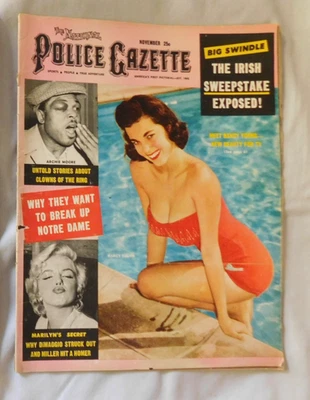 Marilyn Monroe Archie Moore Swimsuit The National Police Gazette  Nov 1956 Foto 1 de 3