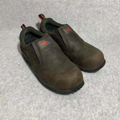 Merrell Jungle Work Moc Mens 9W Brown Leather Composite Toe Safety Shoe J099319 - Image 1 of 4