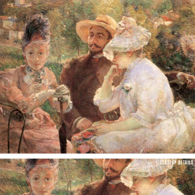 30W"x24H" ON THE TERRACE AT SEVRES by HENRI FANTIN LATOUR - CHOICES of CANVAS - Image 1 of 4