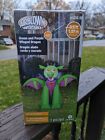 Gemmy Halloween Holiday Green & Purple Winged Dragon Inflatable 3.5 Ft Airblown
