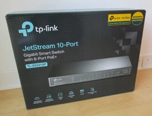 TP-Link JetStream TL-SG2210P Gigabit Smart PoE+ Switch, 10 Ports (2xSFP), OVP! - Afbeelding 1 van 8