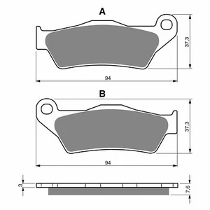 Goldfren Front Brake Pads for KTM 350 LC4 ENDURO 1994 (K5 X2) - Picture 1 of 3