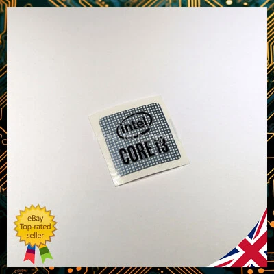 Intel Core i3 Sticker 10th Gen | Metal Foil Badge 18x18mm Original Genuine - Image 1 of 3