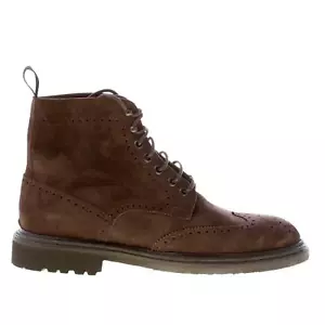 MIGLIORE herren schuhe braun suede made in Italy Schnürstiefelette brogue - Bild 1 von 8