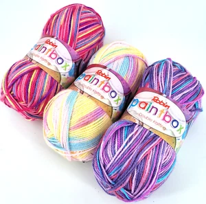 Robin Paintbox double knitting wool 3 x 100g balls 100% acrylic - Picture 1 of 7
