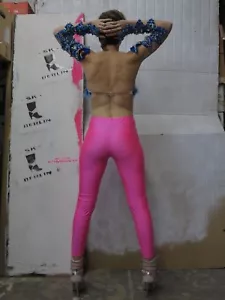 Leggings Hose pink stretch fitness gymnastik 90er TRUE VINTAGE 90s pants sport - Bild 1 von 8