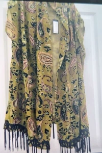 NEU MIT ETIKETT Samt Tunika XL von kaktus $ 80 bestickt | Pailletten KOSTENLOSER VERSAND - Bild 1 von 3