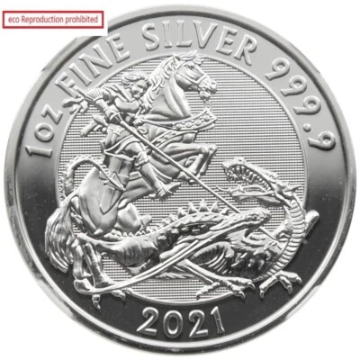 United Kingdom 2021 Elizabeth II 2 Pound Silver Coin NGC MS 70 Valiant Series - Image 1 of 4