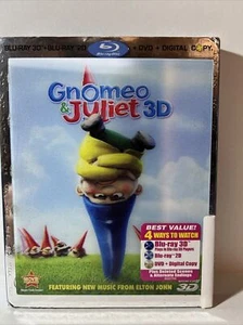 Gnomeo Juliet (Blu-ray/DVD, 3-Disc Set, 2D and 3D, plus Lenticular Slipcover - Imagen 1 de 4