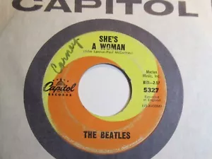 BEATLES * 45 * She's A Woman / I Feel Fine * USA ORIGINAL * Capitol * G/VG Vinyl - Picture 1 of 2